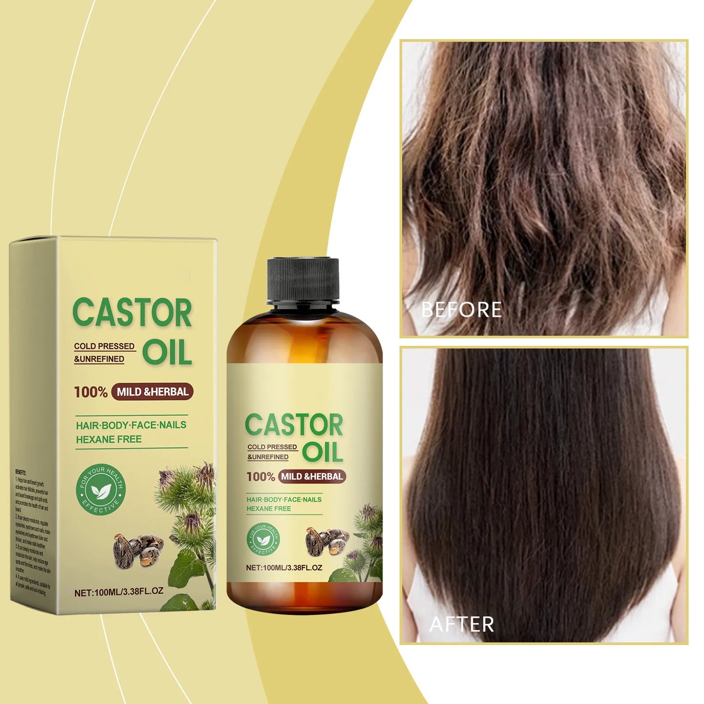 Personalized Hair Growth Oil Castor Oil Multieffect Nourishing