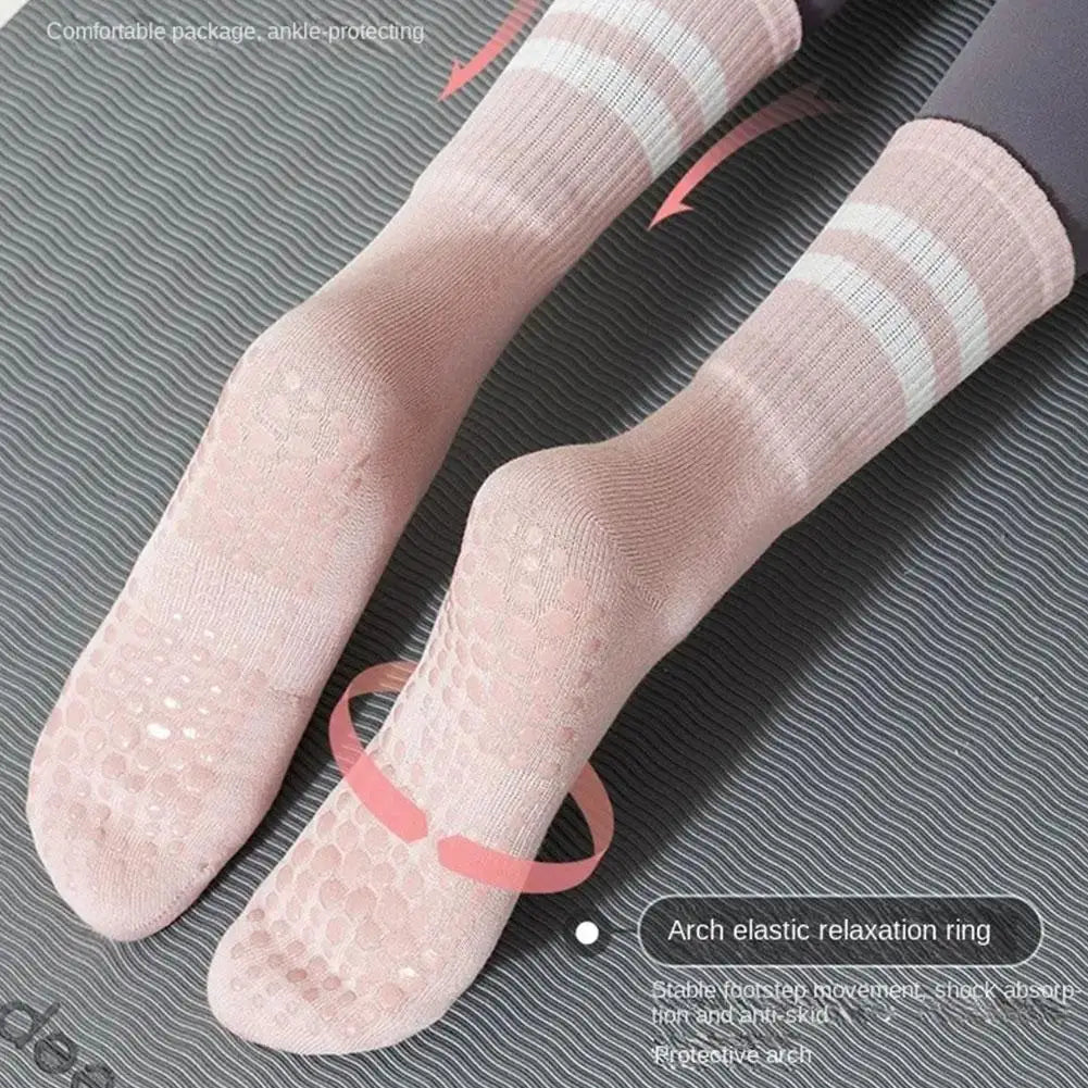 8 Colors Sports Socks Cotton Mid-tube Bottom Non-slip Yoga