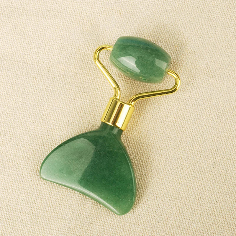 Double Head Crystal Jade Roller Massage Spa Reducing Wrinkles