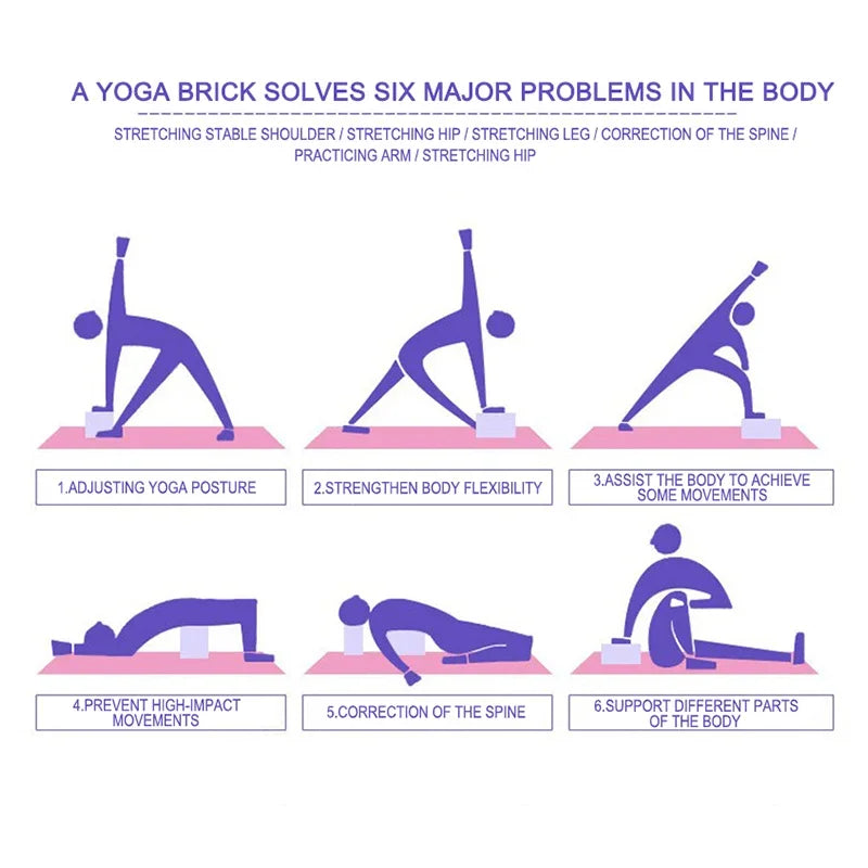 EVA Foam Yoga Block Props for Pilates and Fitness Home