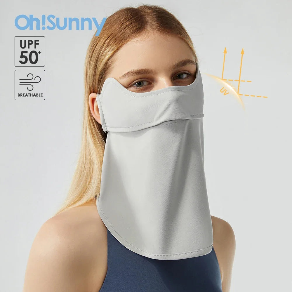 Ohsunny Sun Protective Scarf Neck Eye Mask for Women Outdoors