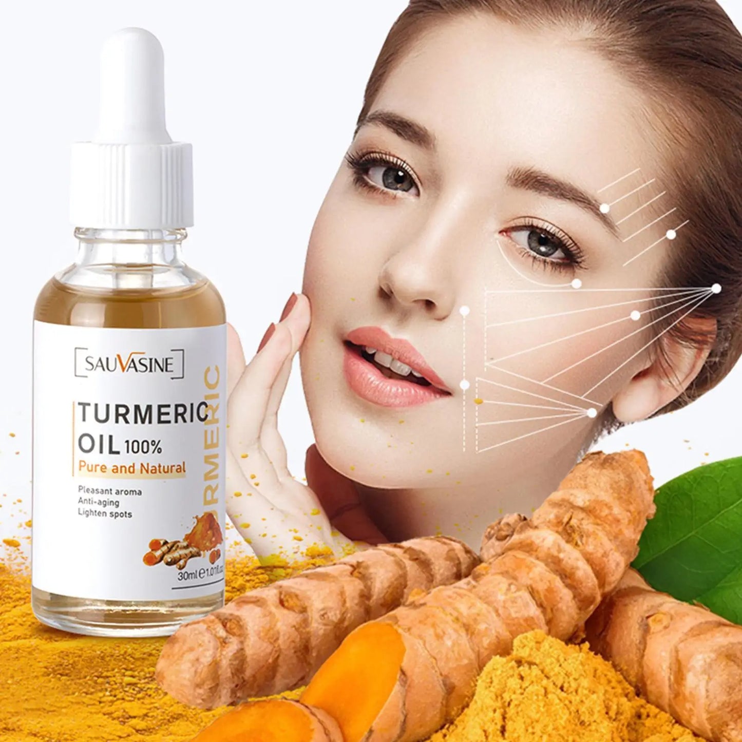 5 Piece Set Turmeric Facial Care for Radiant Skin Care