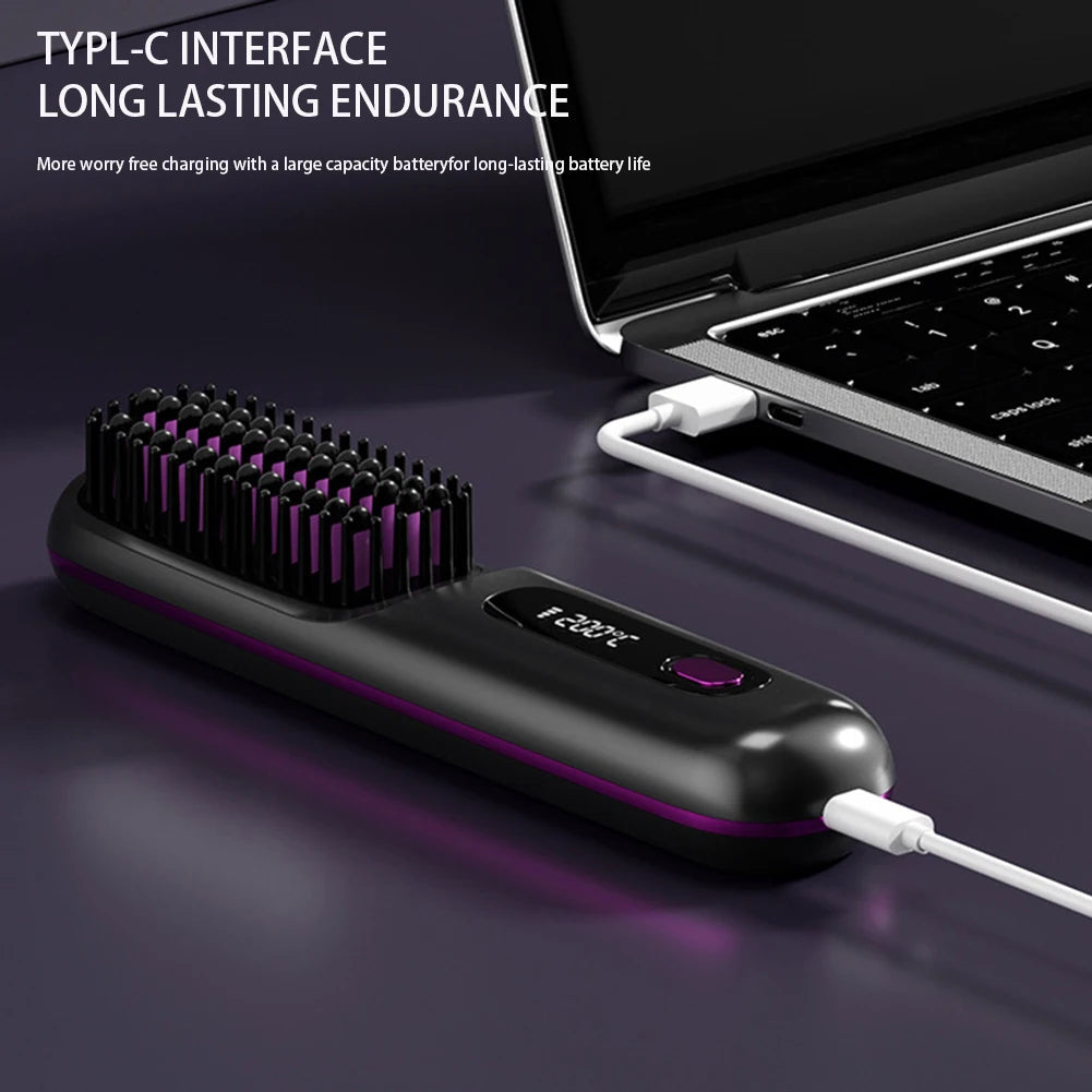 Digital Display Hair Straightening Comb for Women Female