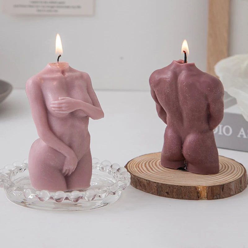 1PC Sexy Male Female Body Aromatherapy Candle 3D Naked Wax