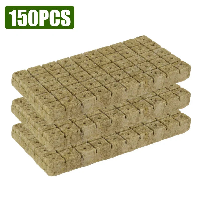 300/50Pcs Seed Grow Cubes Planting Sponge Rock Cotton Plugs