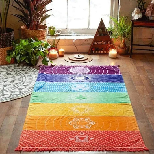 Meditation Yoga Rug Towels Mexico Chakras Tapestry Mat