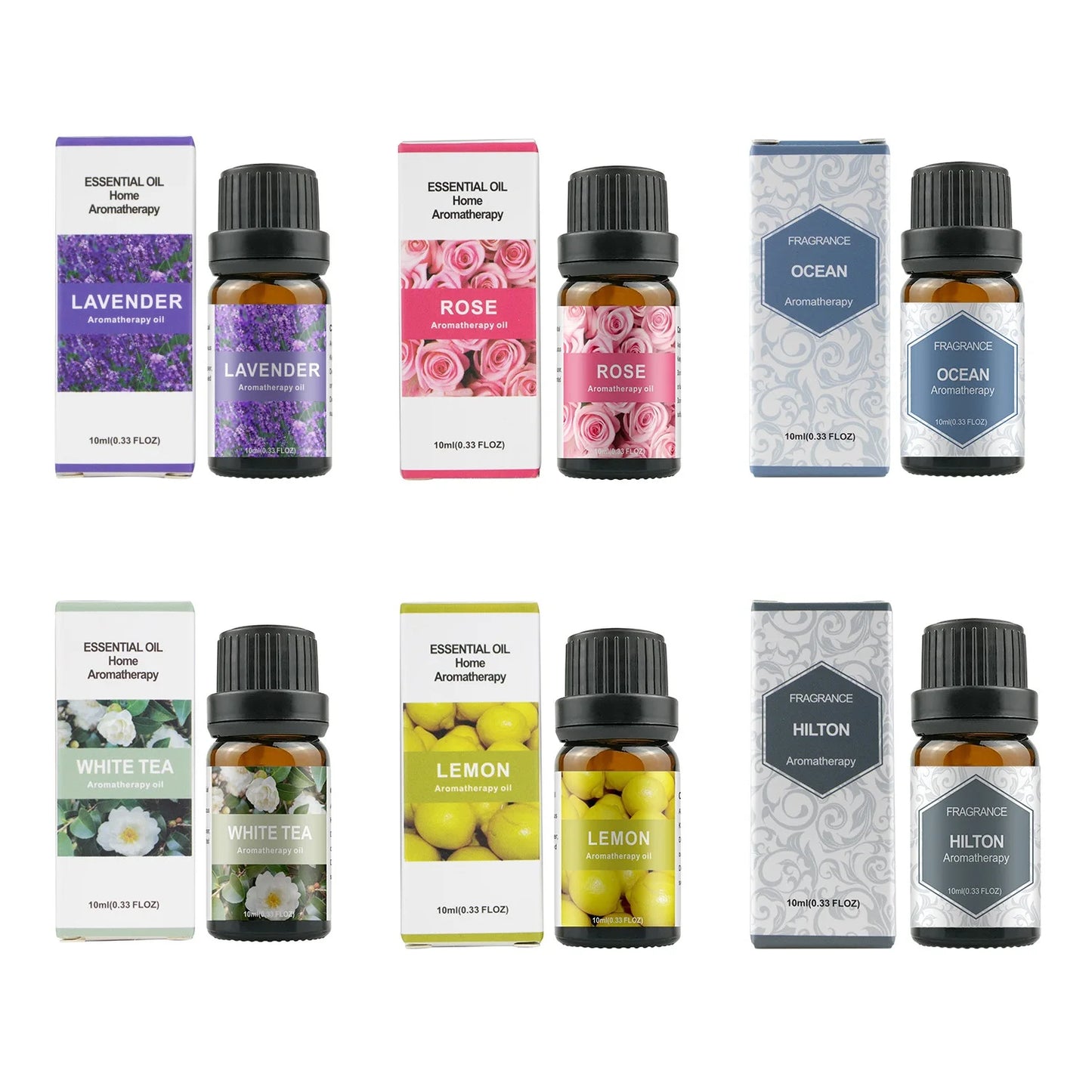 500ML Aromatherapy Oil Diffuser With 6 Essential Oils Set