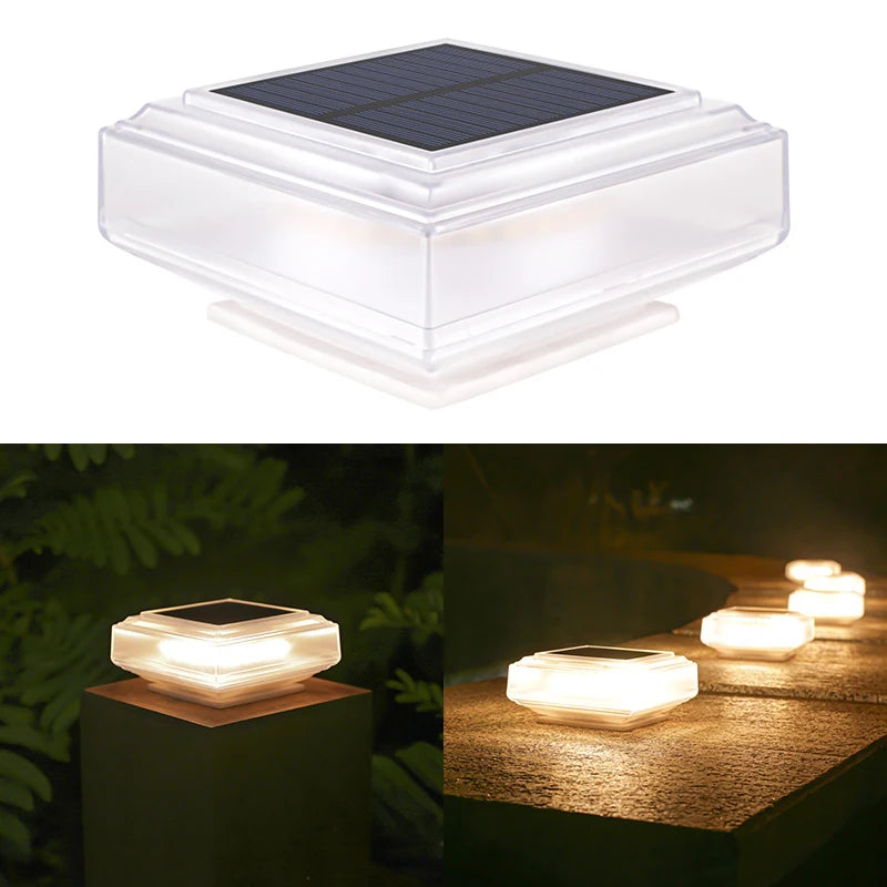 30Led Solar Pillar Light for Elegant Garden Post Decor