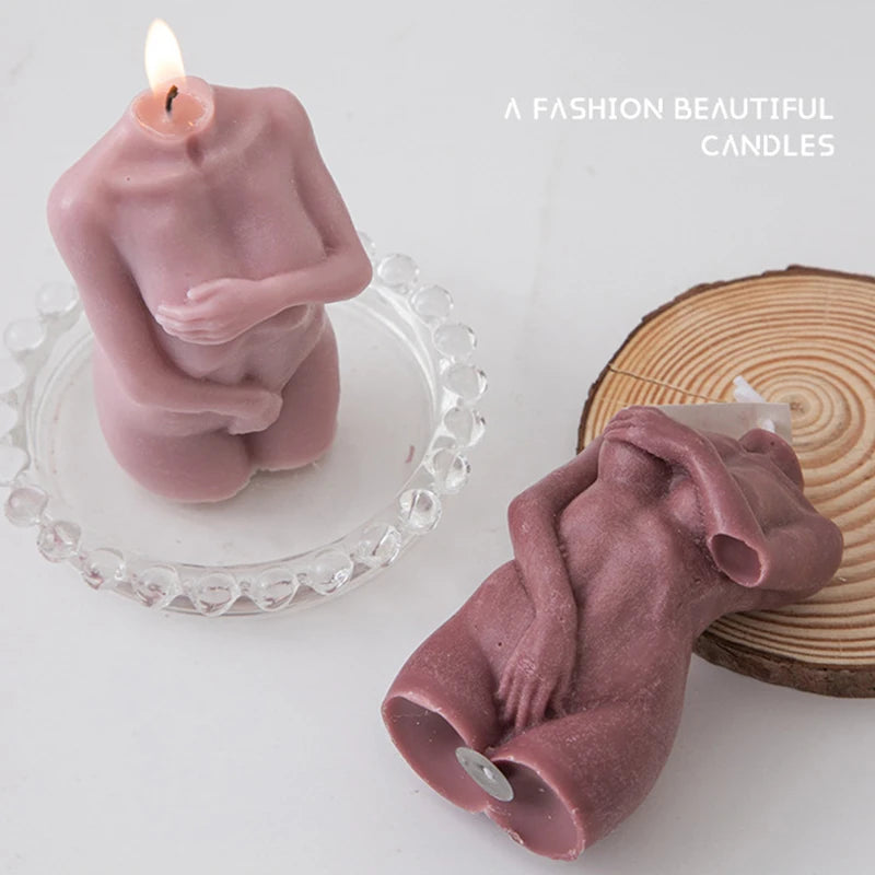 1PC Sexy Male Female Body Aromatherapy Candle 3D Naked Wax