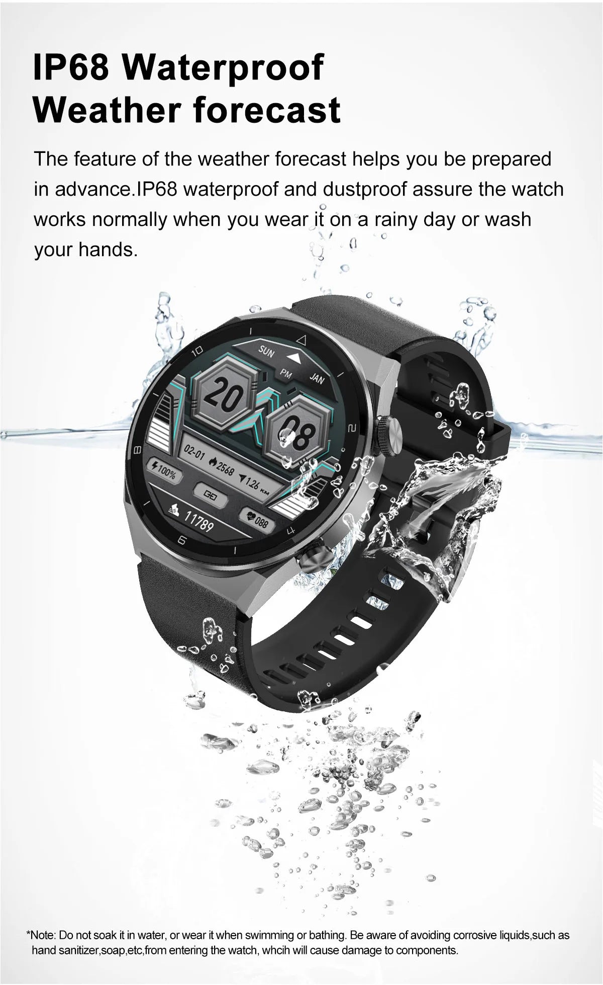 NFC Smart Watch Men GT2 Pro AMOLED HD Heart Rate Bluetooth