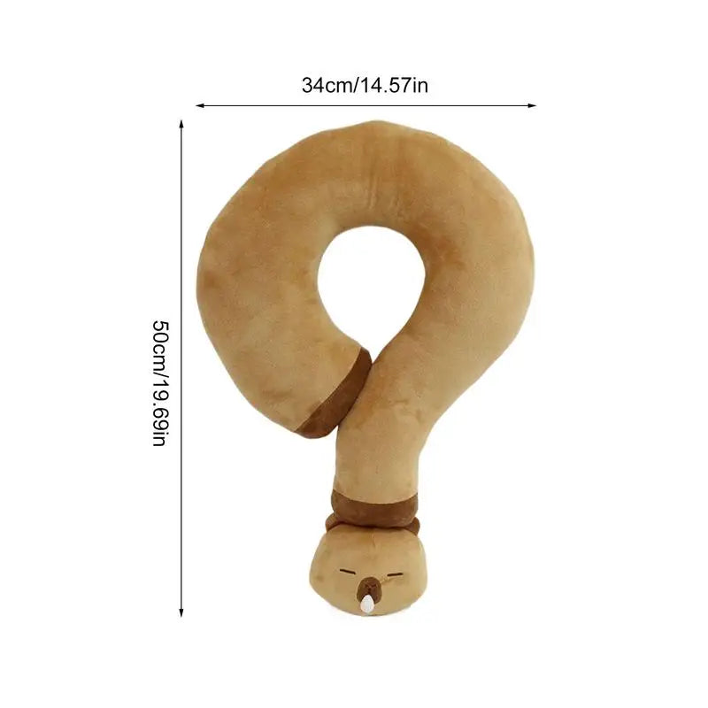 Question-Mark Neck Pillow Unique Question Mark Shape Soft Plush Travel Pillow