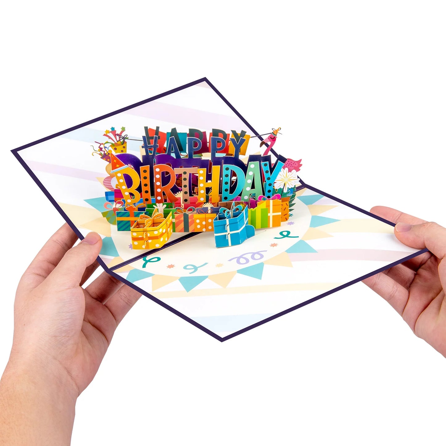 Happy Birthday Pop-up Card for Wife Husband Mom Dad Gift