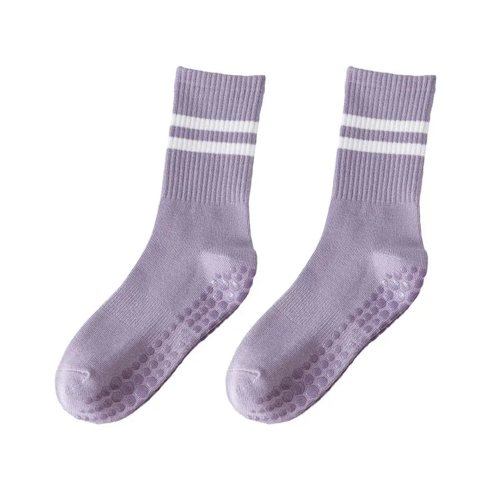 8 Colors Sports Socks Cotton Mid-tube Bottom Non-slip Yoga