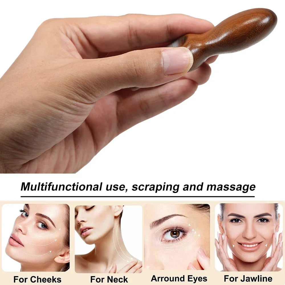 1Pcs Face Scalp Gua Sha Massager for Natural Wellness