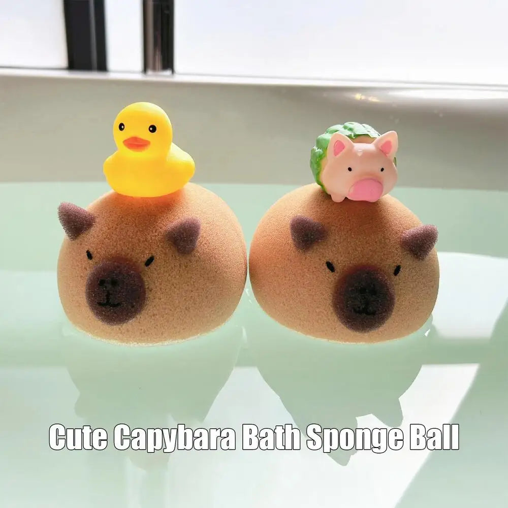 Wash Blistering Capybara Bath Sponge Ball Cute Cartoon Animal