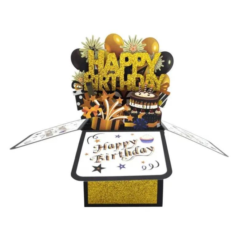 2025 Happy Birthday Card 3D PopUp Gift for Kids and Adults