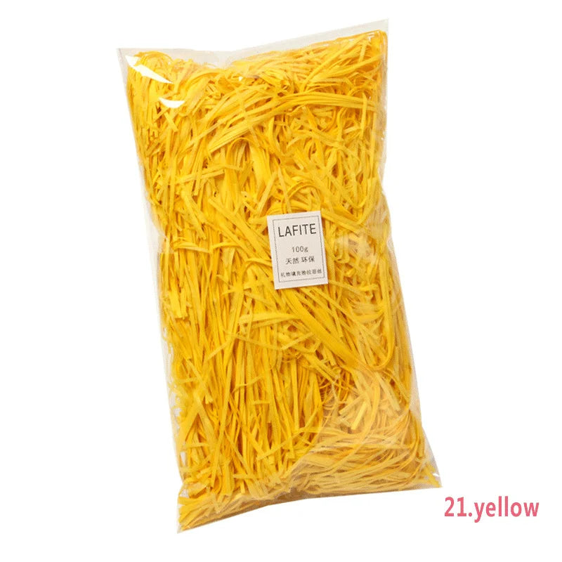 50g Multicolored Raffia Paper Shreds for Elegant Gift Wrapping