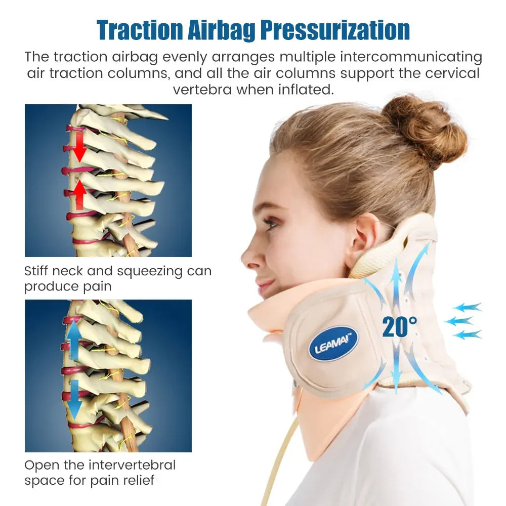 1 Set Cervical Neck Tractor Orthosis Support Neck Brace