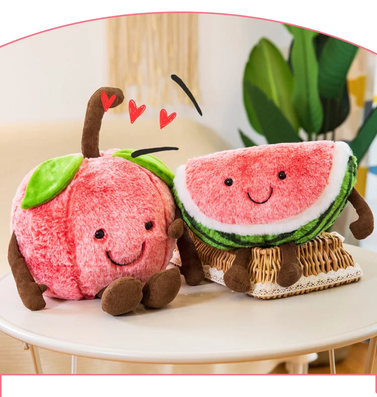 Watermelon Plush Cuddly Pillow Sleeping Cherry Doll Gift