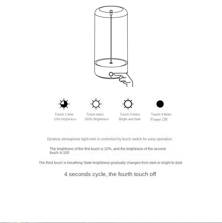 Portable Quantum Wire Ambient Light with Type-C Charging