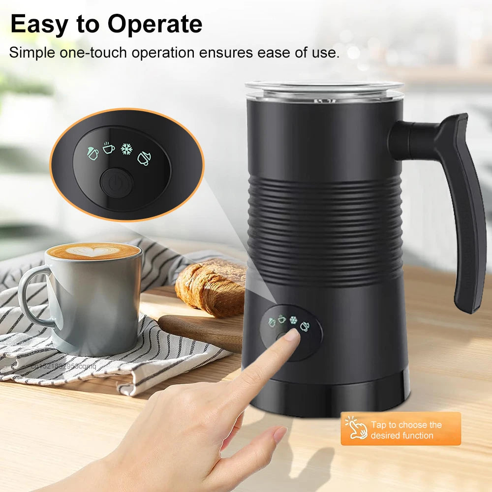 Electric Milk Frother Automatic Rotary Foamer for Coffee