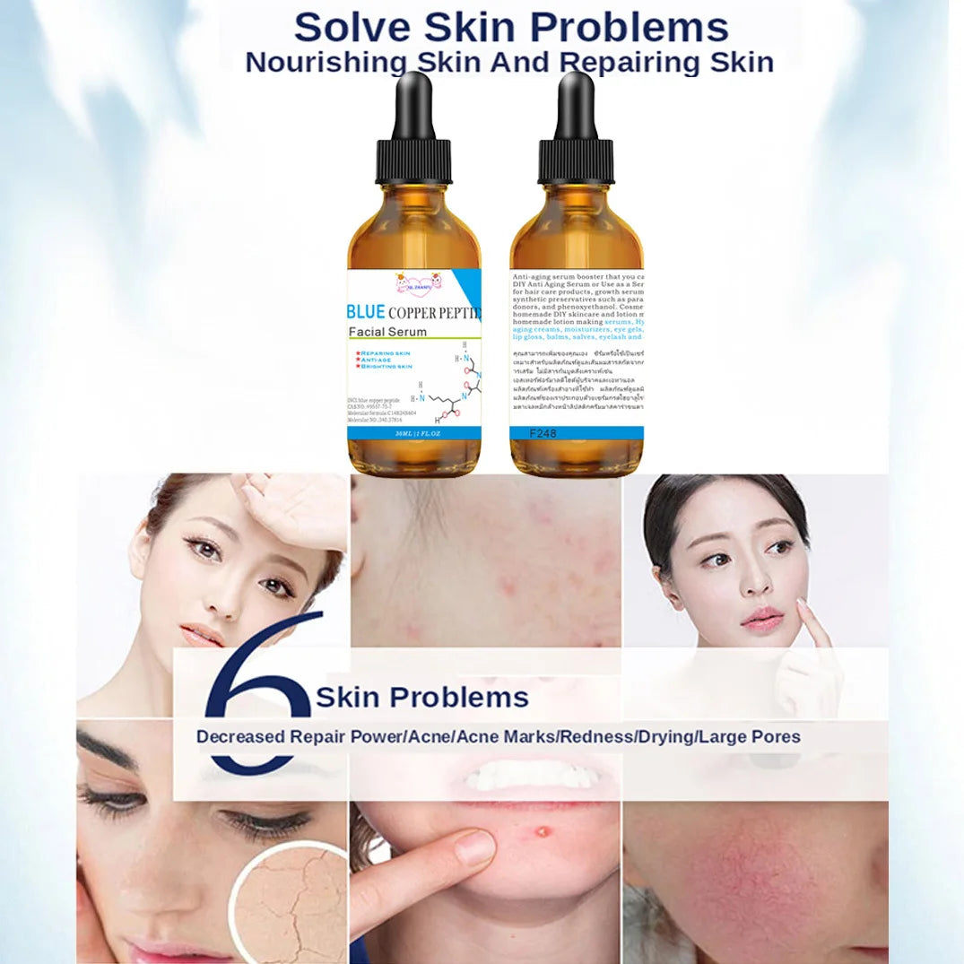 Blue Copper Peptide Stock Solution Facial Serum Skincare