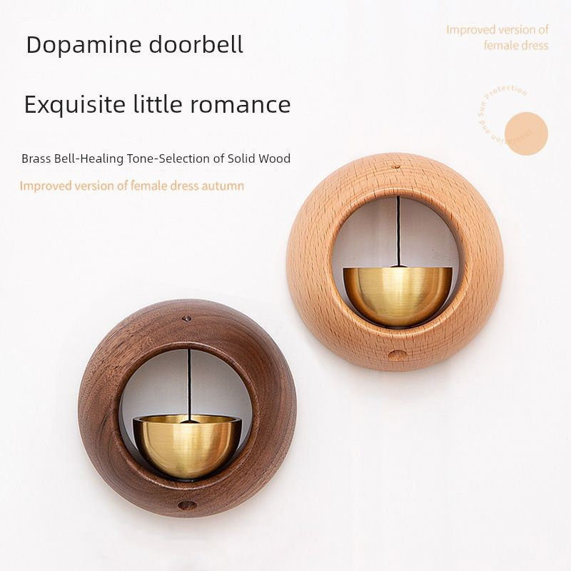 Handmade Solid Wood Brass Dopamine Wind Chimes Art Decor