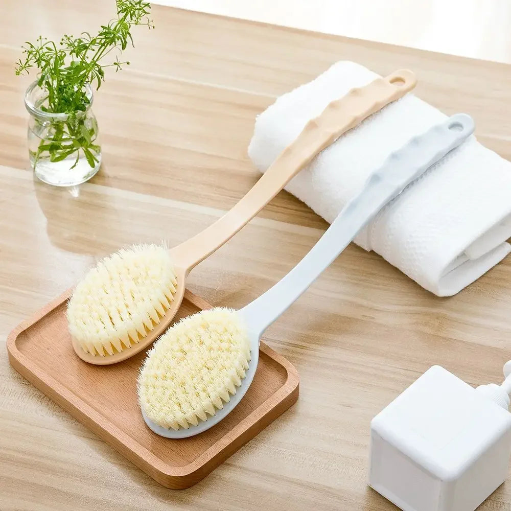 1pc Long Handle Bath Brush Soft Body Scrub Massager Accessories