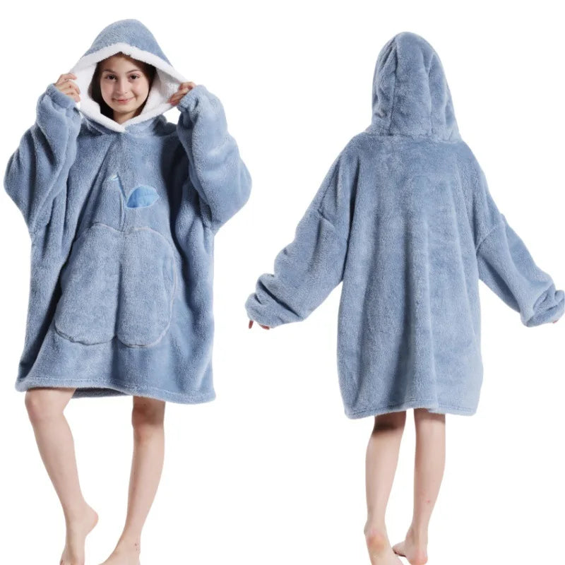 2024 Winter Oversized Wearable Blanket Hoodie for All