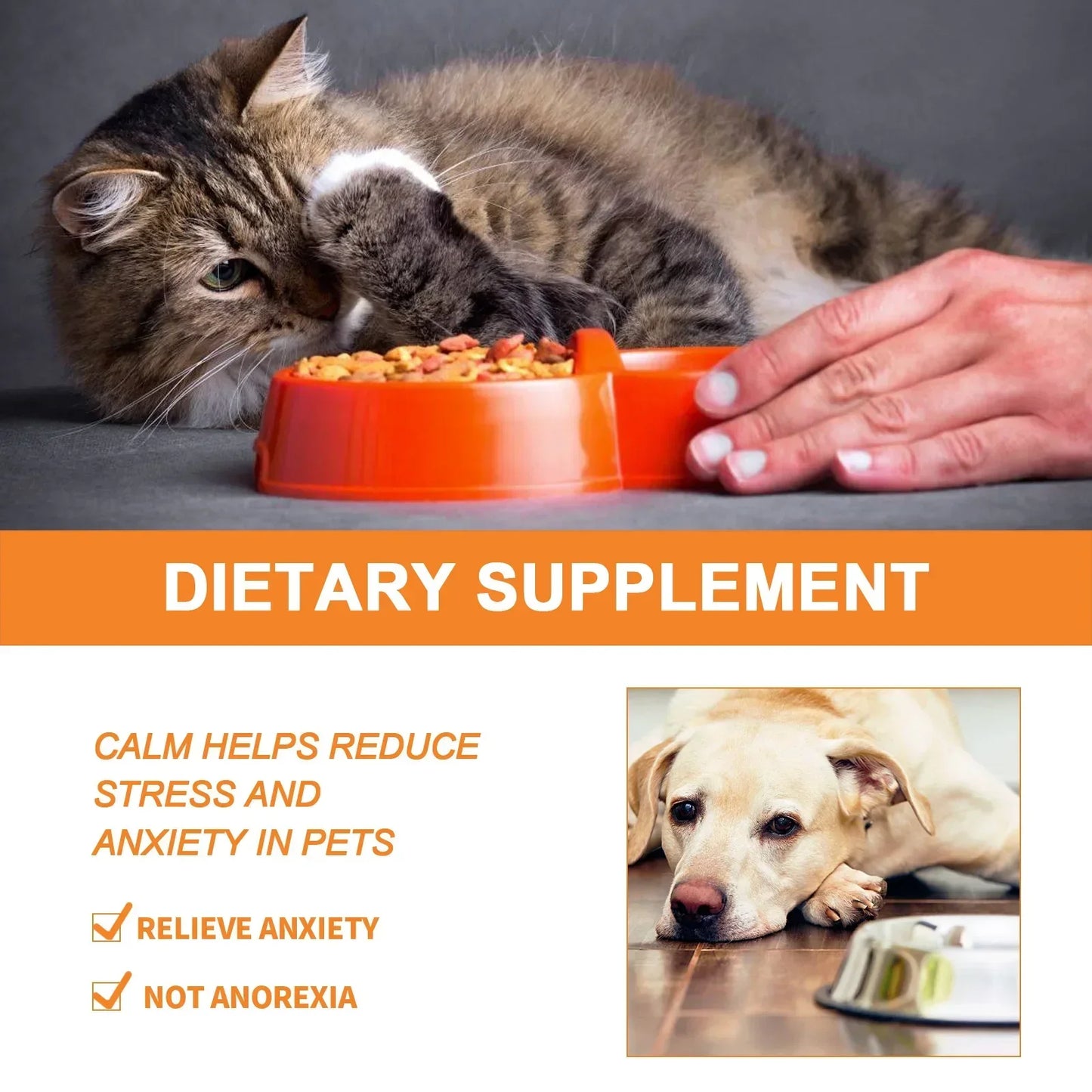 Natural Organic Calming Drops For Pet Anxiety Relief Blend