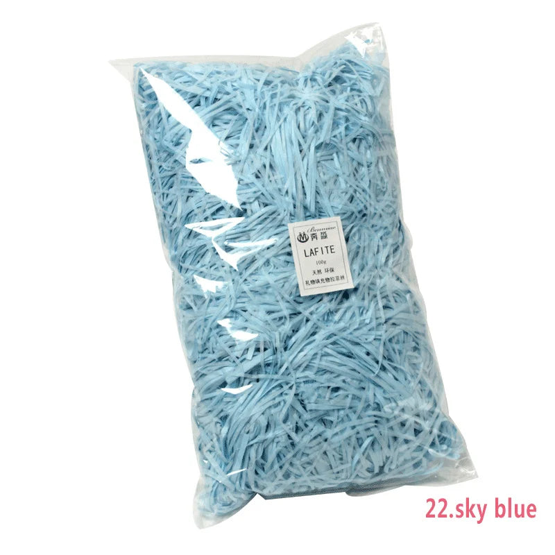 50g Multicolored Raffia Paper Shreds for Elegant Gift Wrapping