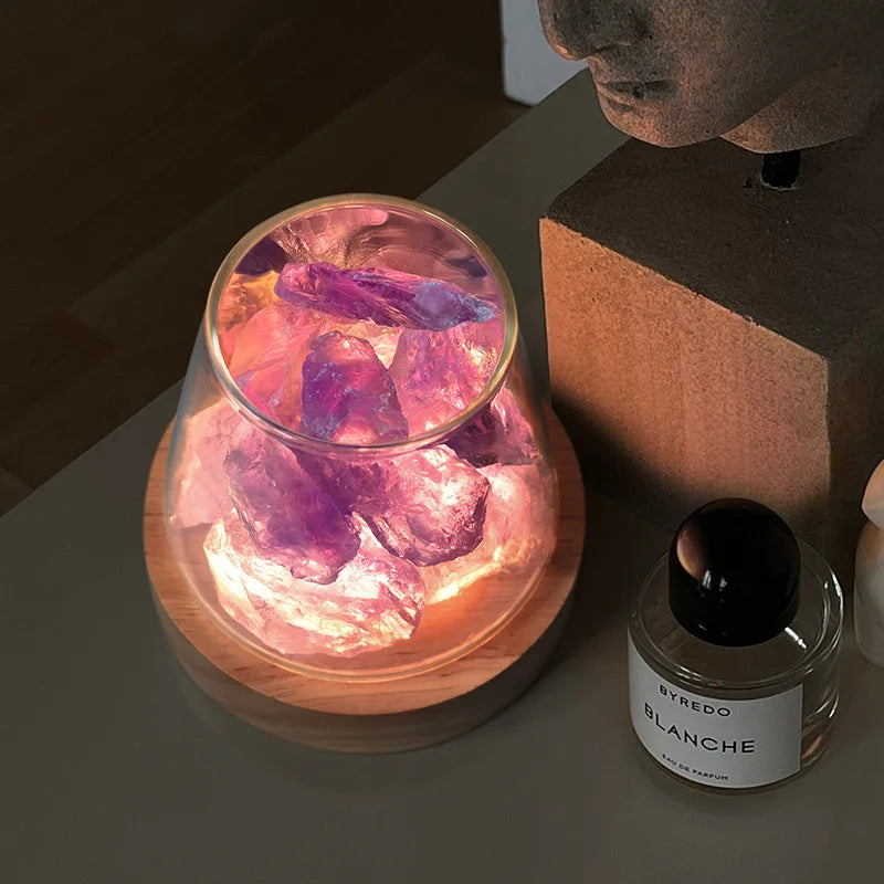 C2 Natural Himalayan Salt Table Lamp Essential Oil Diffuser Light