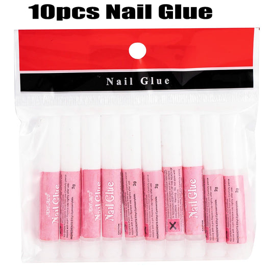 10Pcs Set Mini Beauty Nail Glue For Elegant Nail Art