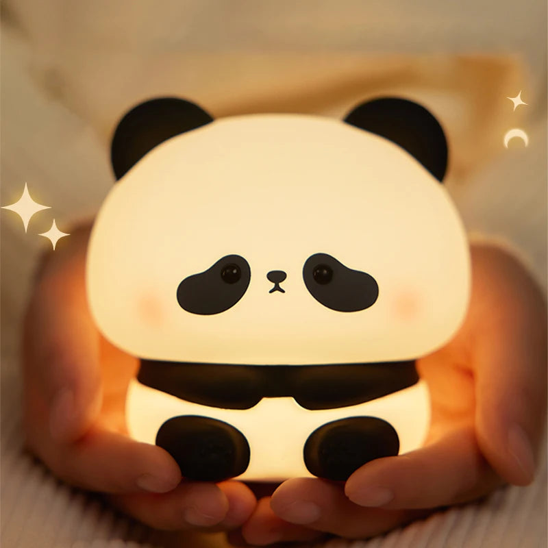 Animal Shaped Night Light LED Cute Panda Rabbit Light for Children's Eye Protection