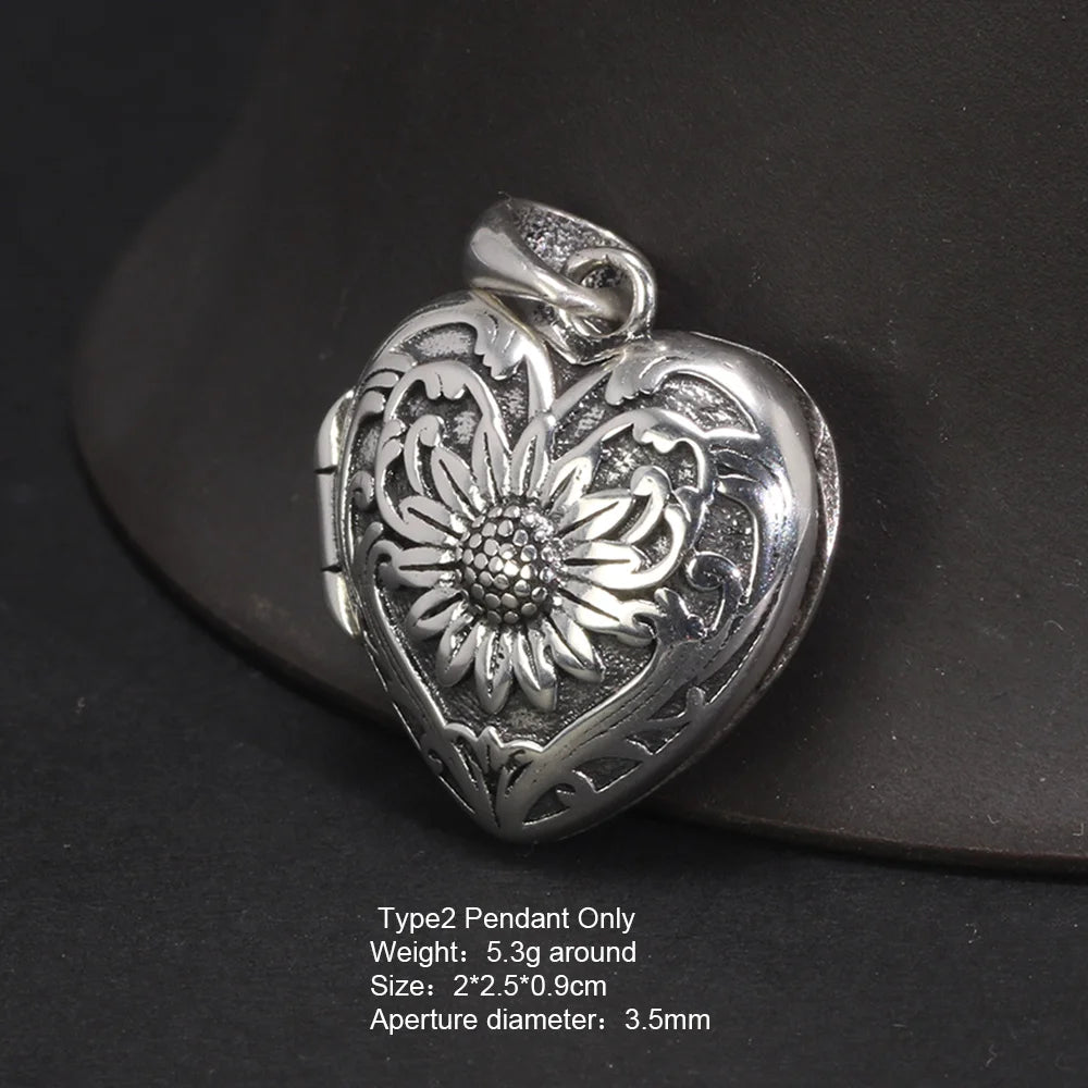 Vintage Thai Silver 925 Heart Shaped Aromatherapy Locket