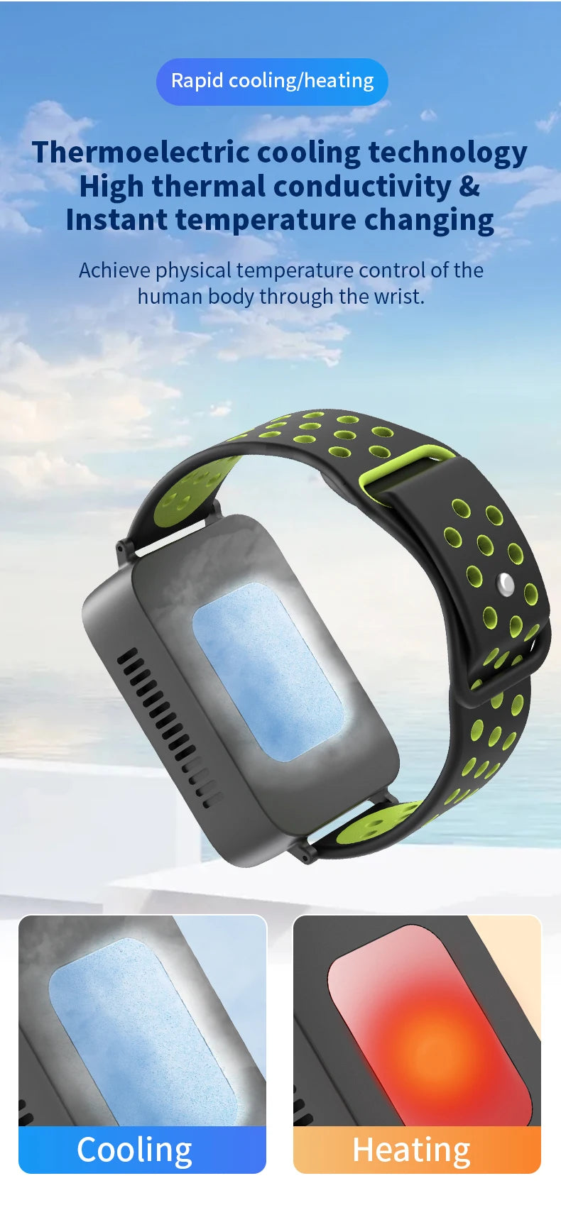 2 In 1 Portable Mini Air Conditioner Watch Fan Bracelet