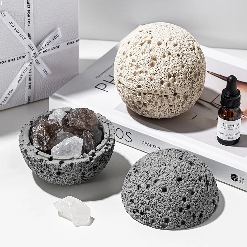 Fireless Aromatherapy Essential Oil Fragrance Stone Gift Set for Elegant Indoor Home Decoration