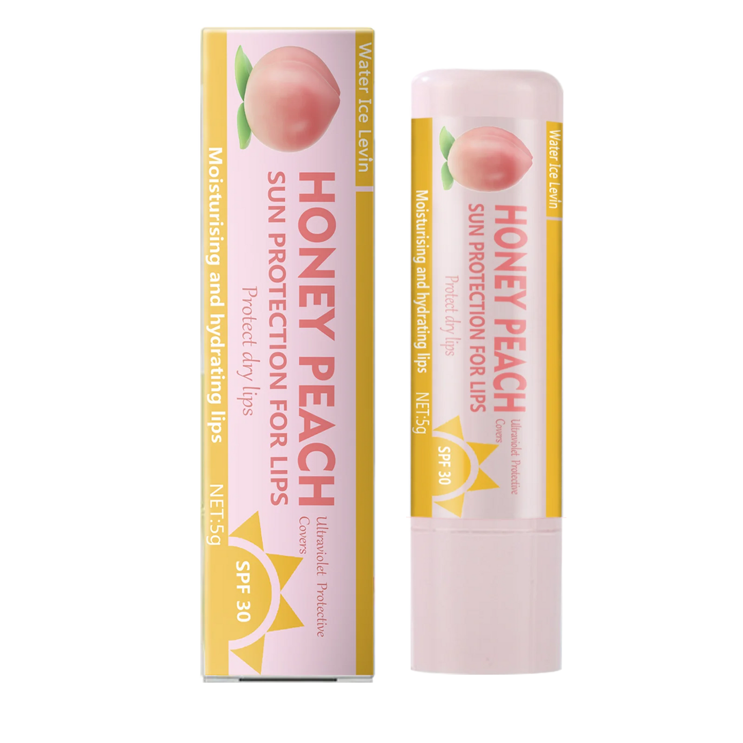 Peach and Banana Sunscreen Lip Balm SPF 30 for Moisturized Lips