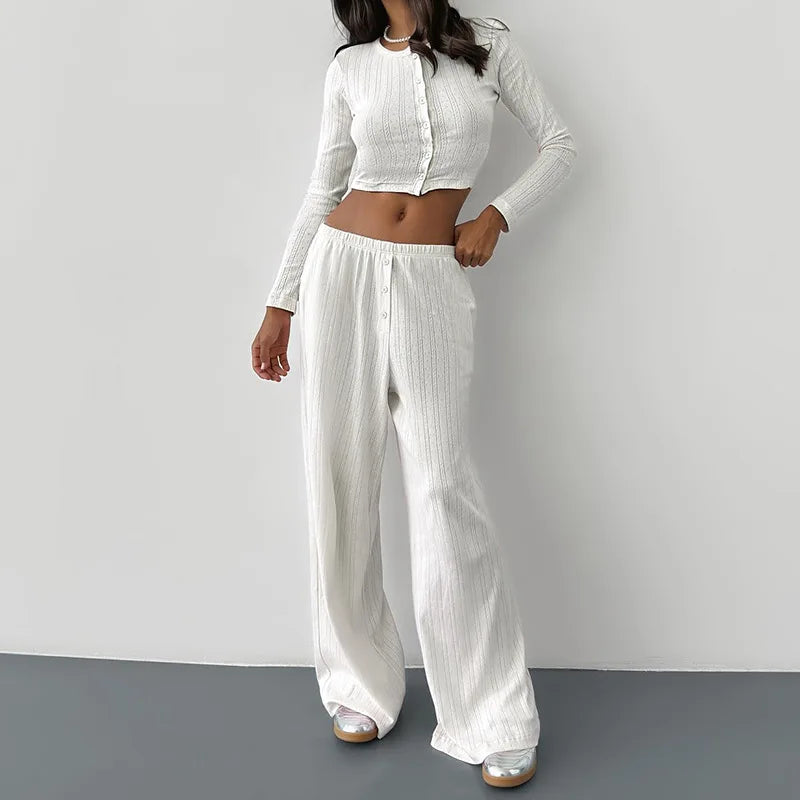 Absobe Pajamas Homewear Hollow Pants Set for Women 2024