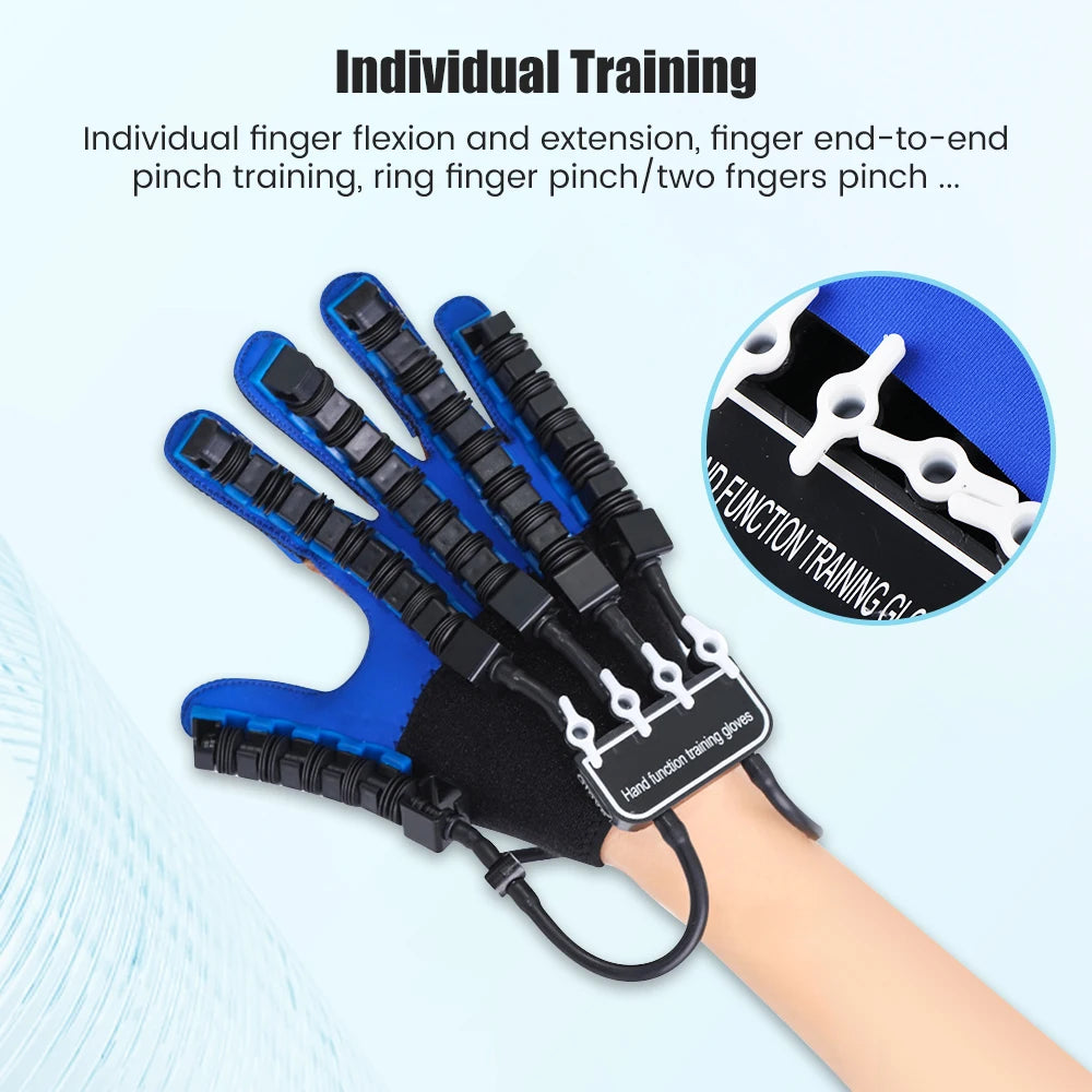 Stroke Rehabilitation Glove Finger Robot Trainer for Hemiplegia