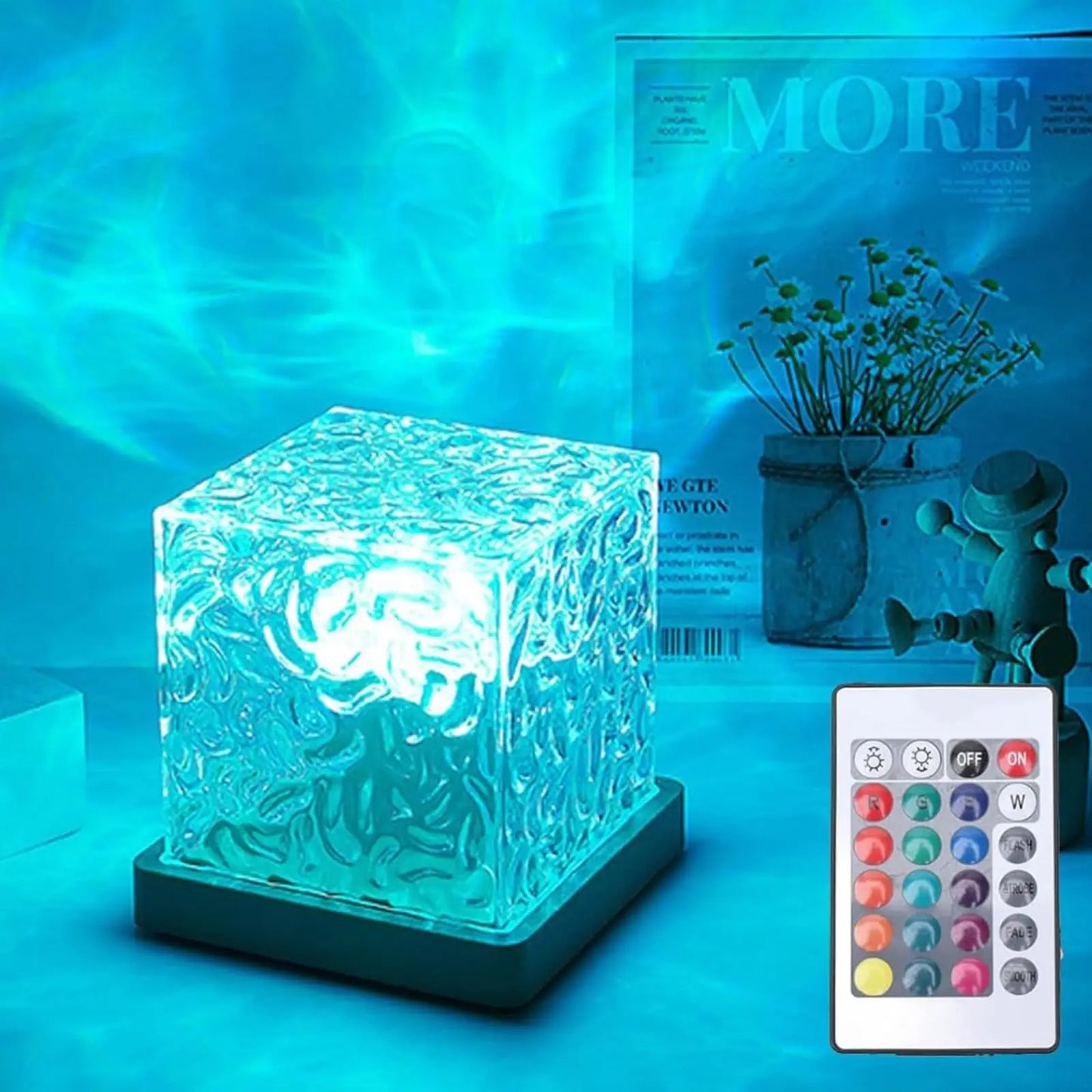 Ocean Wave Projector Light 16 Colors Aura Glow Lamp Serenity