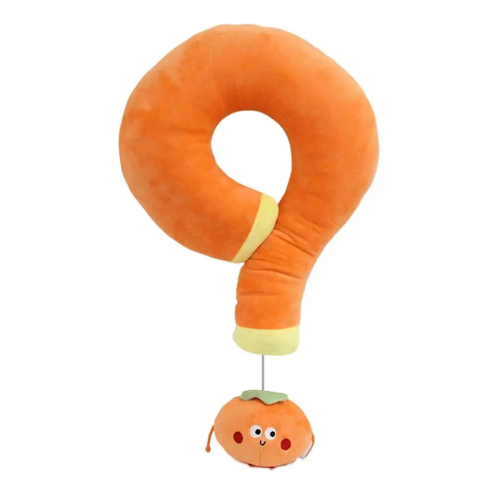 Question-Mark Neck Pillow Unique Question Mark Shape Soft Plush Travel Pillow