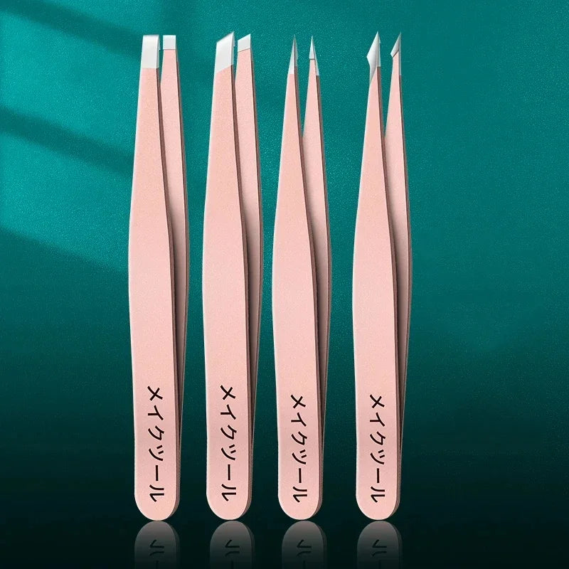 4Piece Set Professional Tweezers Set For Effortless Hair Removal