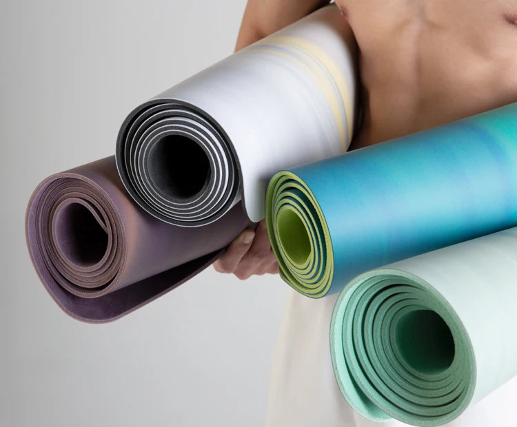 Multicolour Eco Friendly Anti Slip Yoga Mat 5mm PU Rubber