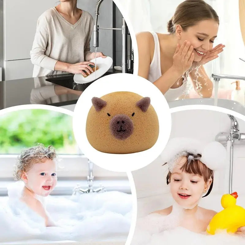 Wash Blistering Capybara Bath Sponge Ball Cute Cartoon Animal