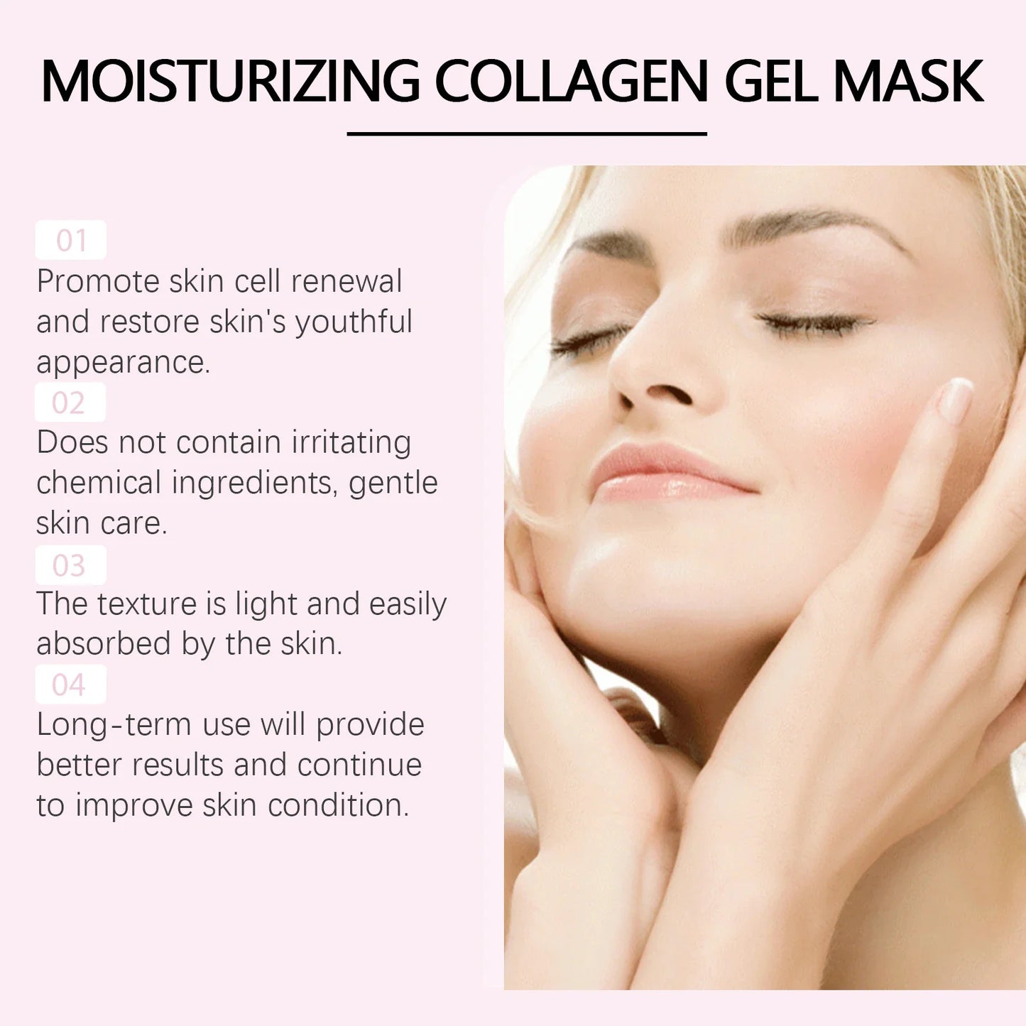 Pink Bio Collagen Gel Salmon Pdrn Face Mask Deep Hydrating