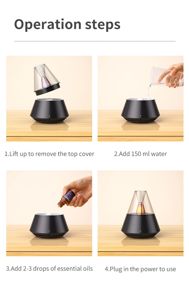 Essential Oil Aroma Diffuser with Light for Home Serenity