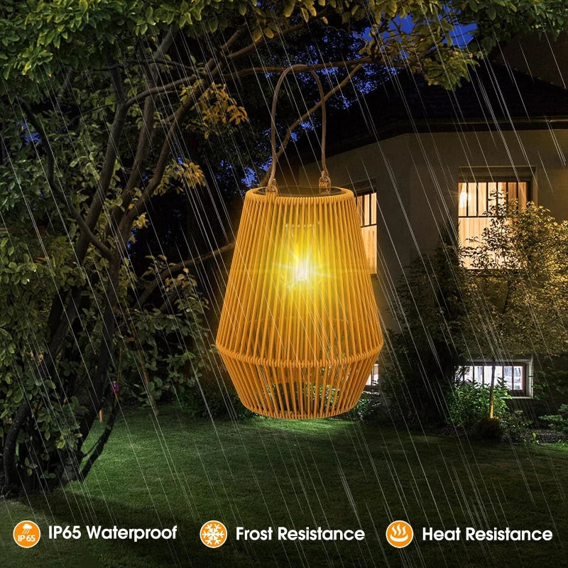 Hand Woven 0.6W Solar Outdoor Lights Villa Landscape Light