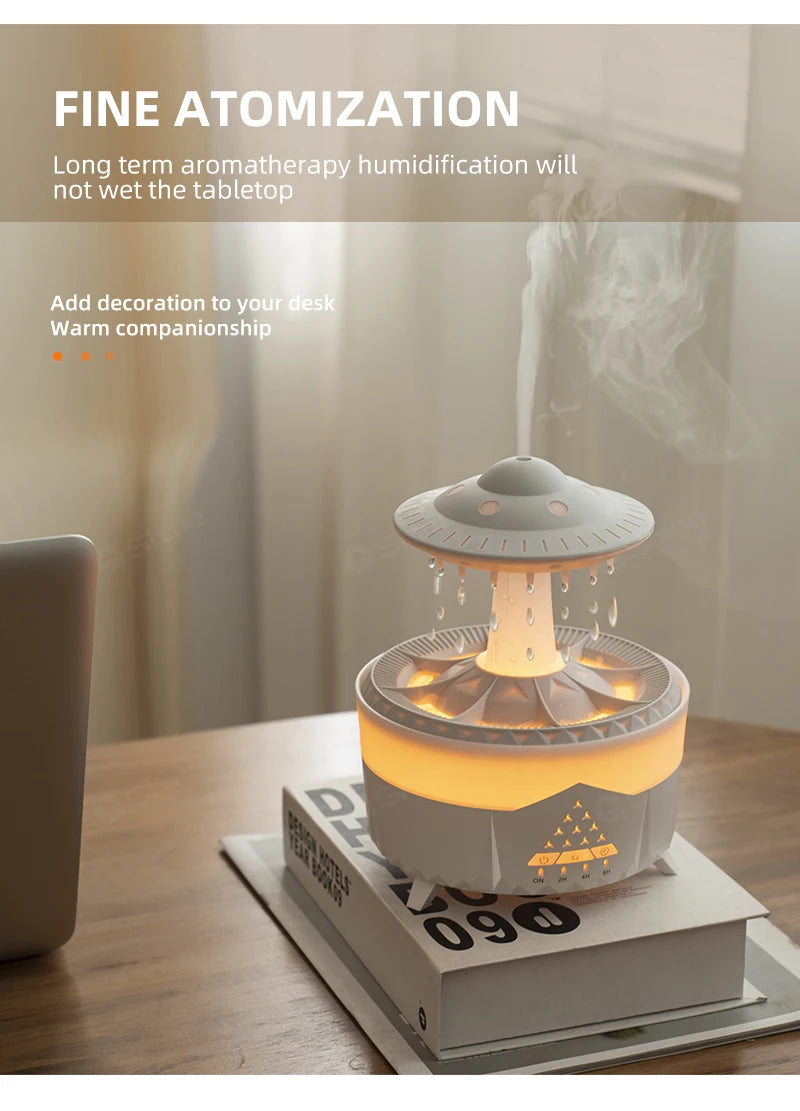 2023 Rain Cloud Humidifier with Remote Raindrop Diffuser