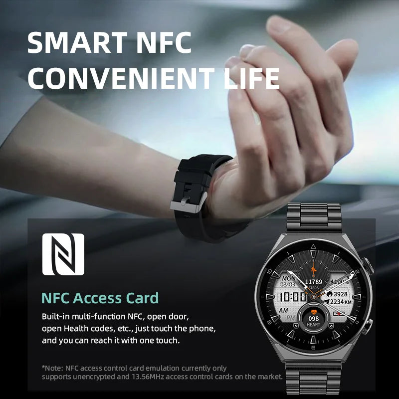 NFC Smart Watch Men GT2 Pro AMOLED HD Heart Rate Bluetooth